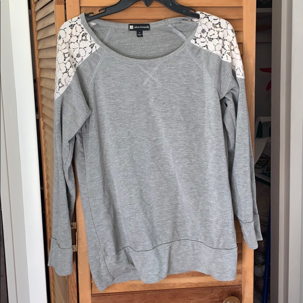 Valerie Bertinelli gray long sleeve